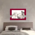 Træbillede med tryk af mand med barn lavet i Italien - Kosovo Viadurini