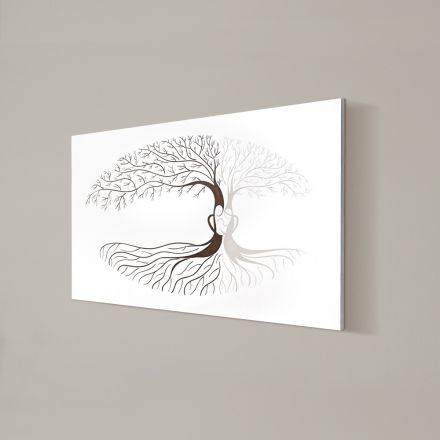 Lasergraveret billede med stamtræ og hjerte lavet i Italien - Aletha Viadurini