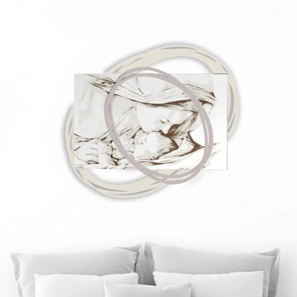 Lasergraveret billede med Marias kys til Jesus lavet i Italien - Sylvie Viadurini