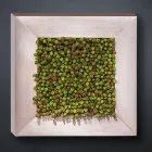 Moderne vægbillede i metal og kunstige blomster fremstillet i Italien - Trimo Viadurini