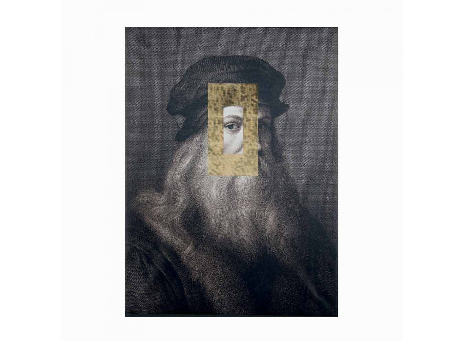 Moderne lærred billede trykt med guldblad dekoration lavet i Italien - Vinci Viadurini