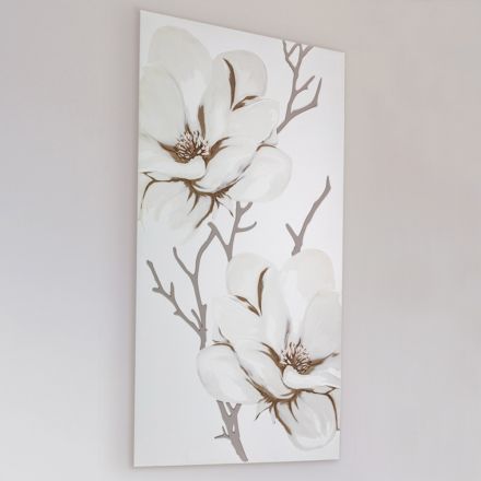 Laserlavet billede med Magnolia-blomst lavet i Italien - Misaki Viadurini