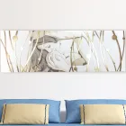 Rektangulært maleri lavet med laser med gudinde og barn lavet i Italien - Nagi Viadurini