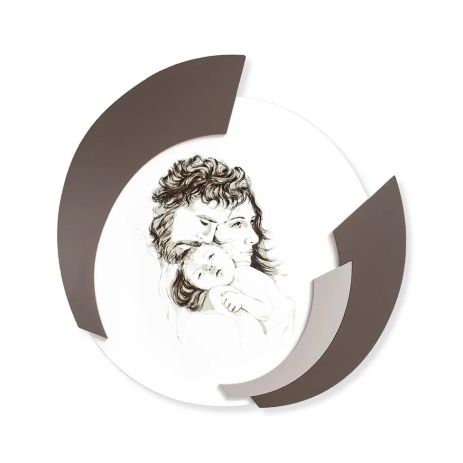 Rundt billede lavet i laser af Made in Italy-familien - Margherita Viadurini