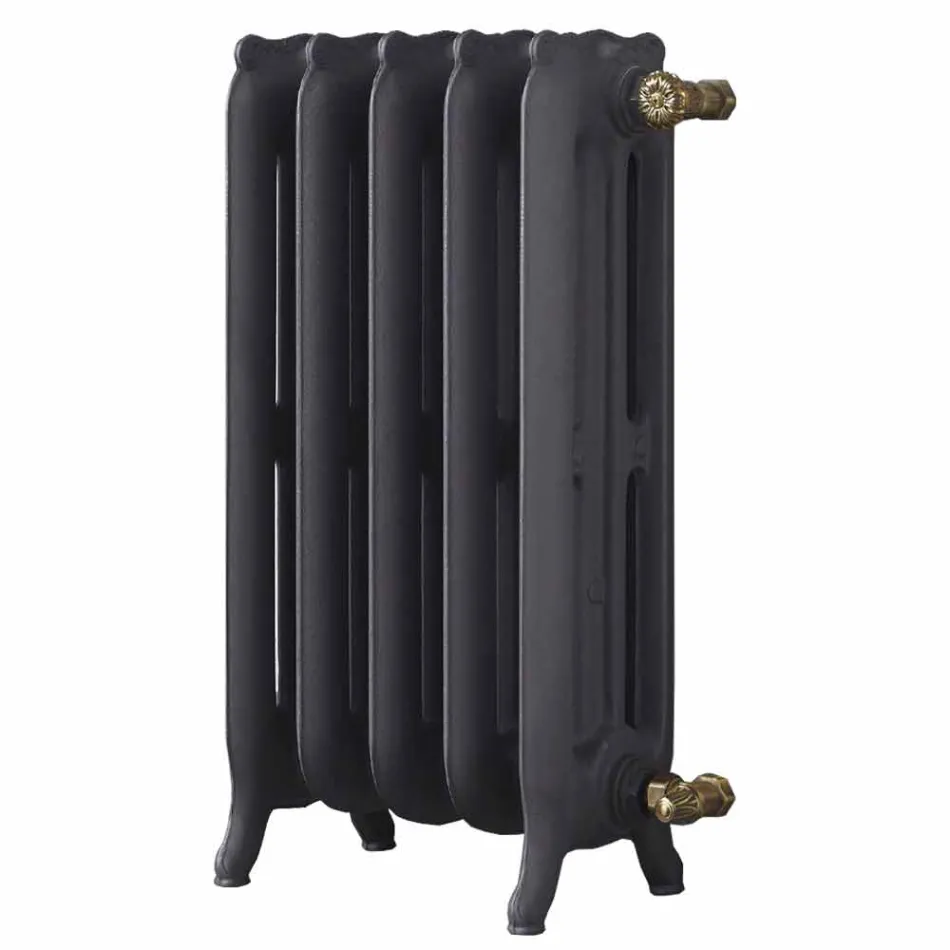 Design radiator 5 glatte elementer i støbejern fra jorden op til 1062 W - barok Viadurini