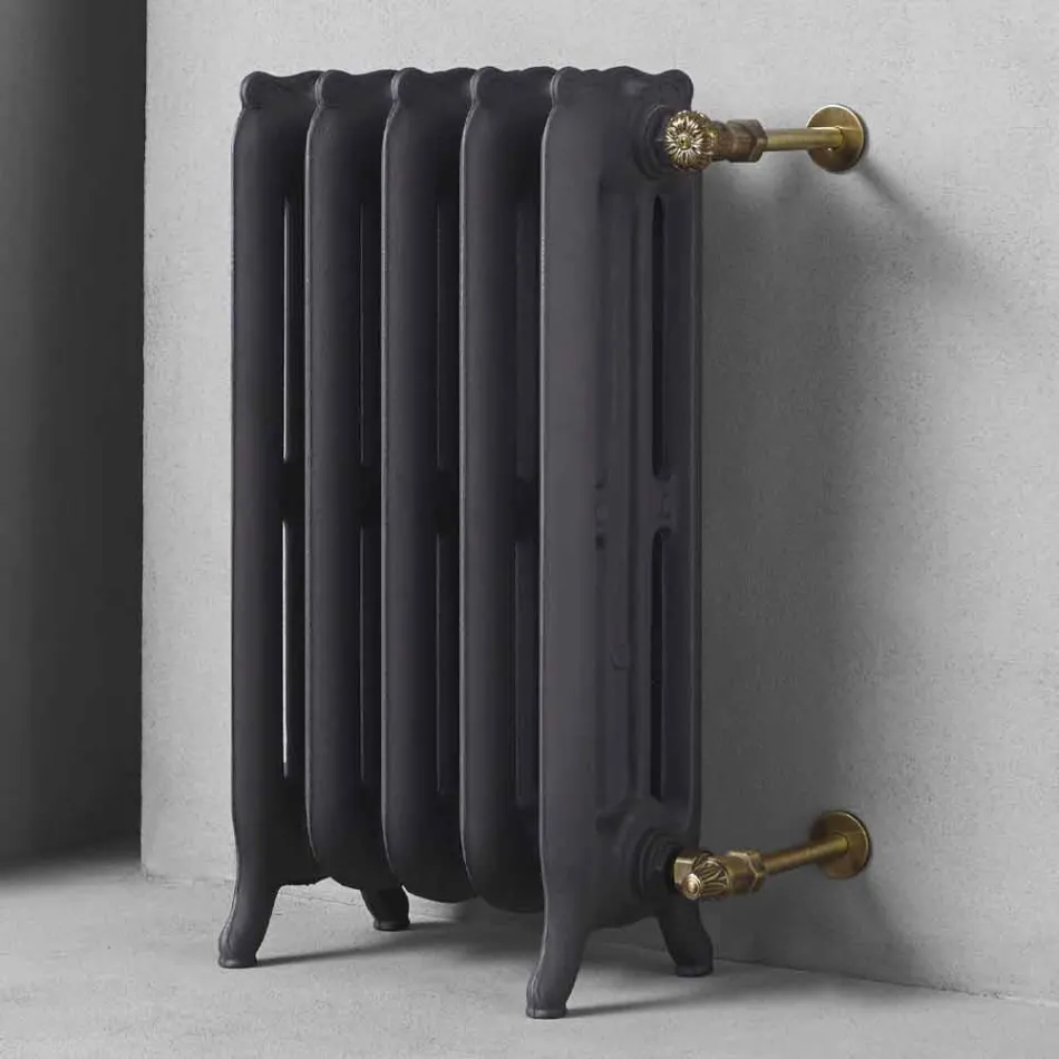 Design radiator 5 glatte elementer i støbejern fra jorden op til 1062 W - barok Viadurini