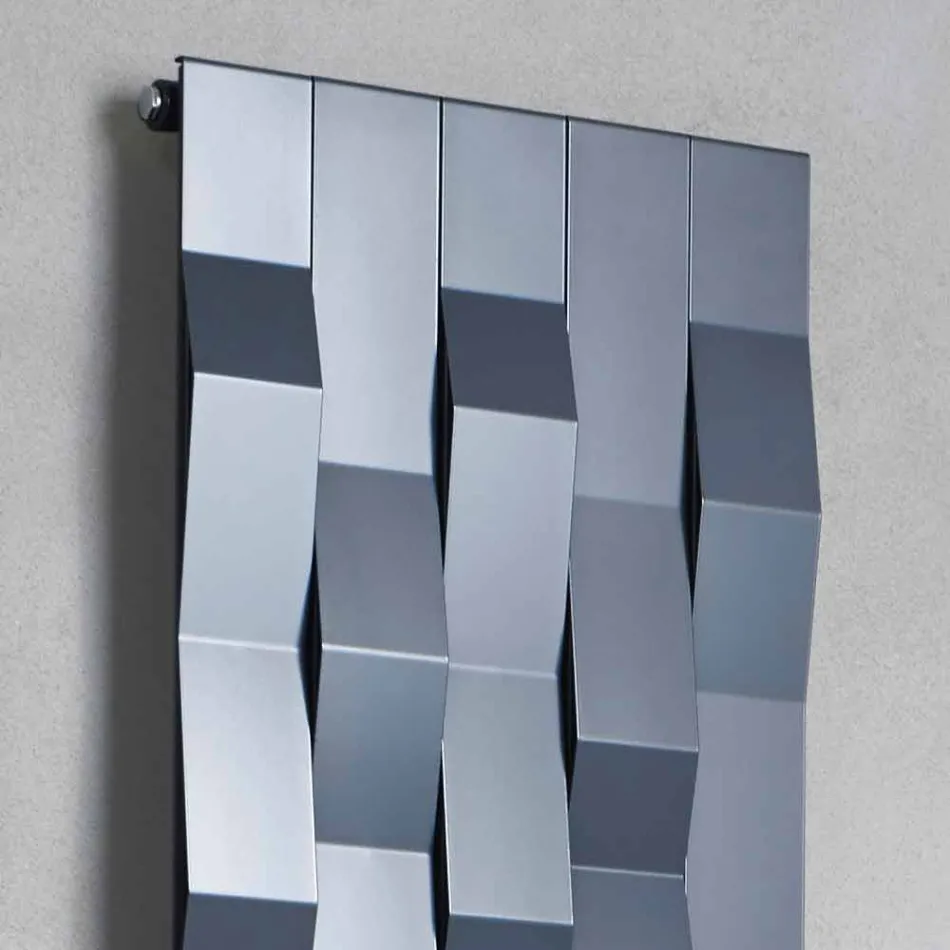 Moderne design stålvæg elektrisk radiator op til 1400 watt - sten Viadurini