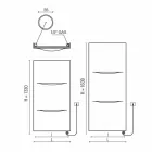 Lodret elektrisk radiator i moderne stålkonstruktion op til 1000 W - Cut Viadurini