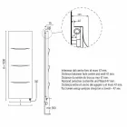 Lodret elektrisk radiator i moderne stålkonstruktion op til 1000 W - Cut Viadurini