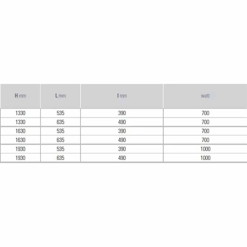Lodret elektrisk radiator i moderne stålkonstruktion op til 1000 W - Cut Viadurini