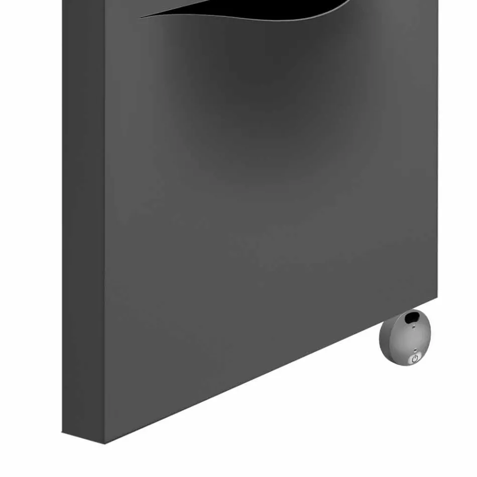 Lodret elektrisk radiator i moderne stålkonstruktion op til 1000 W - Cut Viadurini