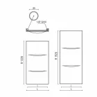Moderne stålkonstruktion lodret hydraulisk radiator op til 850 W - Cut Viadurini
