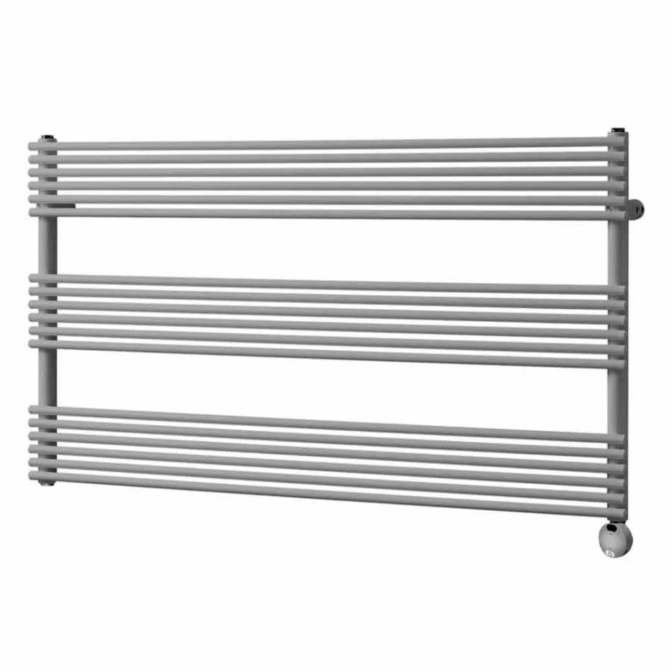 Vandret elektrisk design vægradiator i stål op til 700 W - Nibbio Viadurini