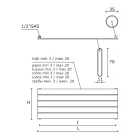 Enkelt hydraulisk køler i sort kulstofstål Fremstillet i Italien - Ciro Viadurini