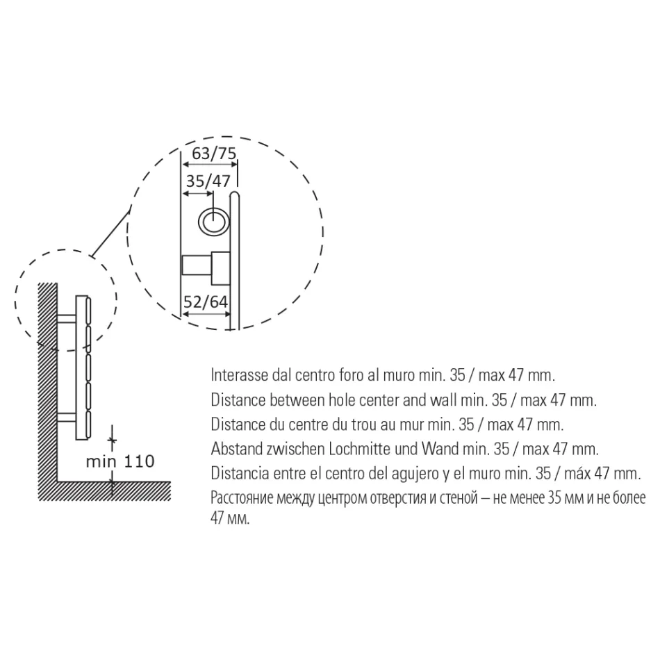 Enkelt hydraulisk køler i sort kulstofstål Fremstillet i Italien - Ciro Viadurini