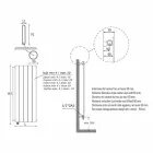 Elektrisk design radiator lodret vægdesign 1000 W - Picchio Viadurini