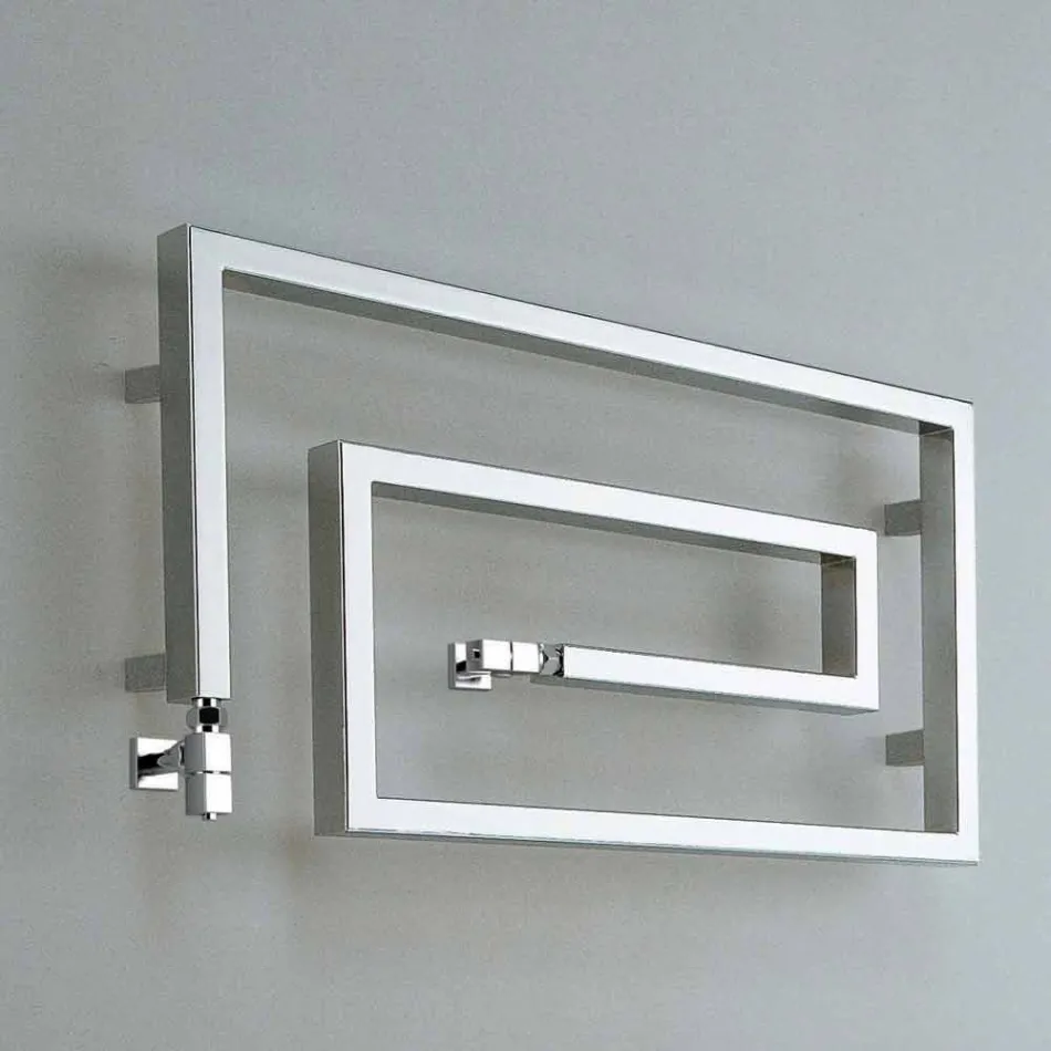 Cooler Hydraulisk krom opvarmet håndklædetørrere Snake Scirocco H, Design Viadurini