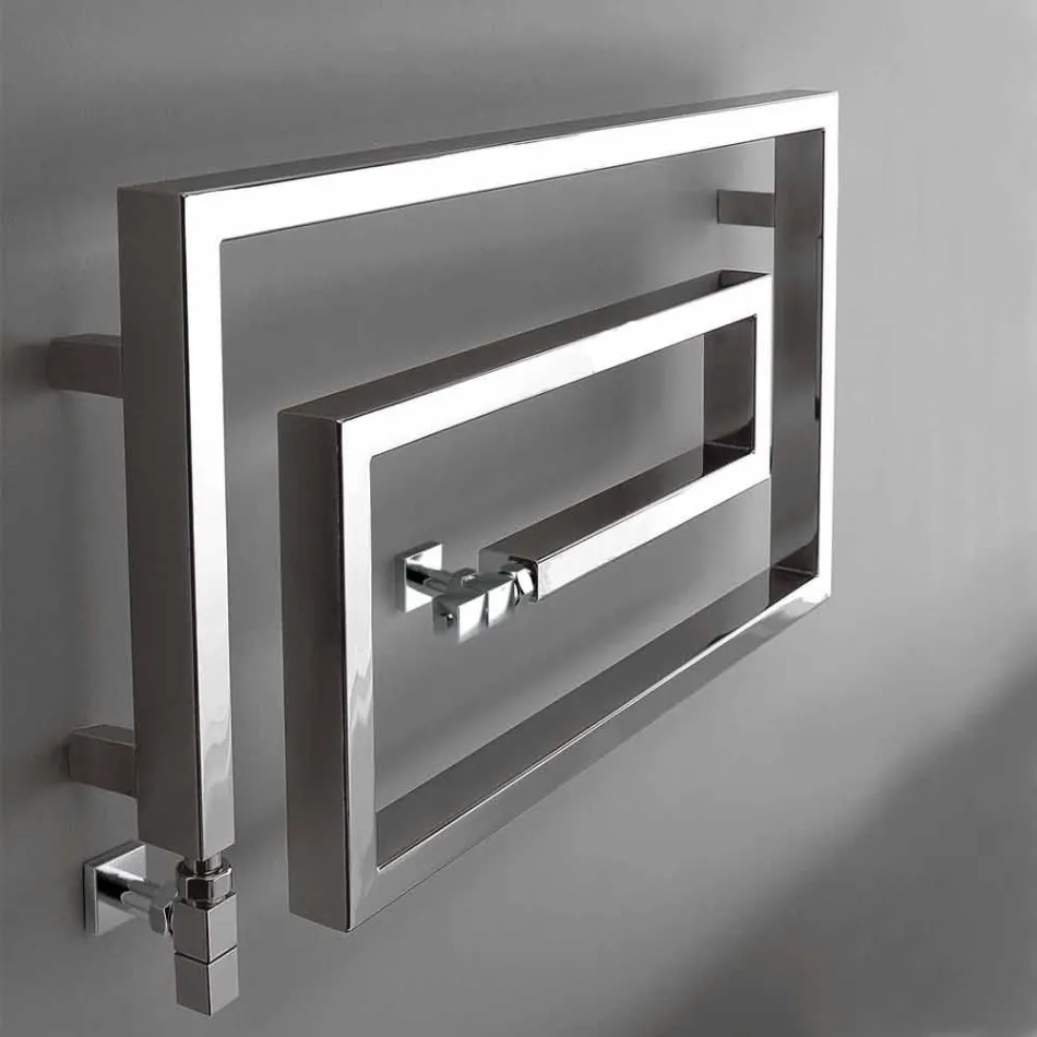 Cooler Hydraulisk krom opvarmet håndklædetørrere Snake Scirocco H, Design Viadurini