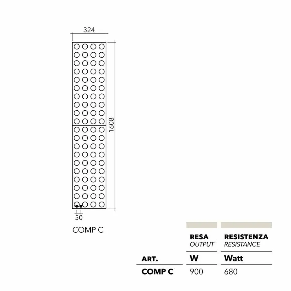 Radiator radiator elektrisk design Lego Brick af Scirocco H Viadurini