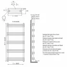Moderne design lodret vægmonteret radiator op til 530 watt - hylde Viadurini