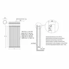 Lodret hydraulisk designradiator i farvet stål op til 1515 Watt - kondor Viadurini