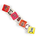 Rosenthal Versace Alphabet 6 flade firkantede porcelænsskåle - alfabet Viadurini