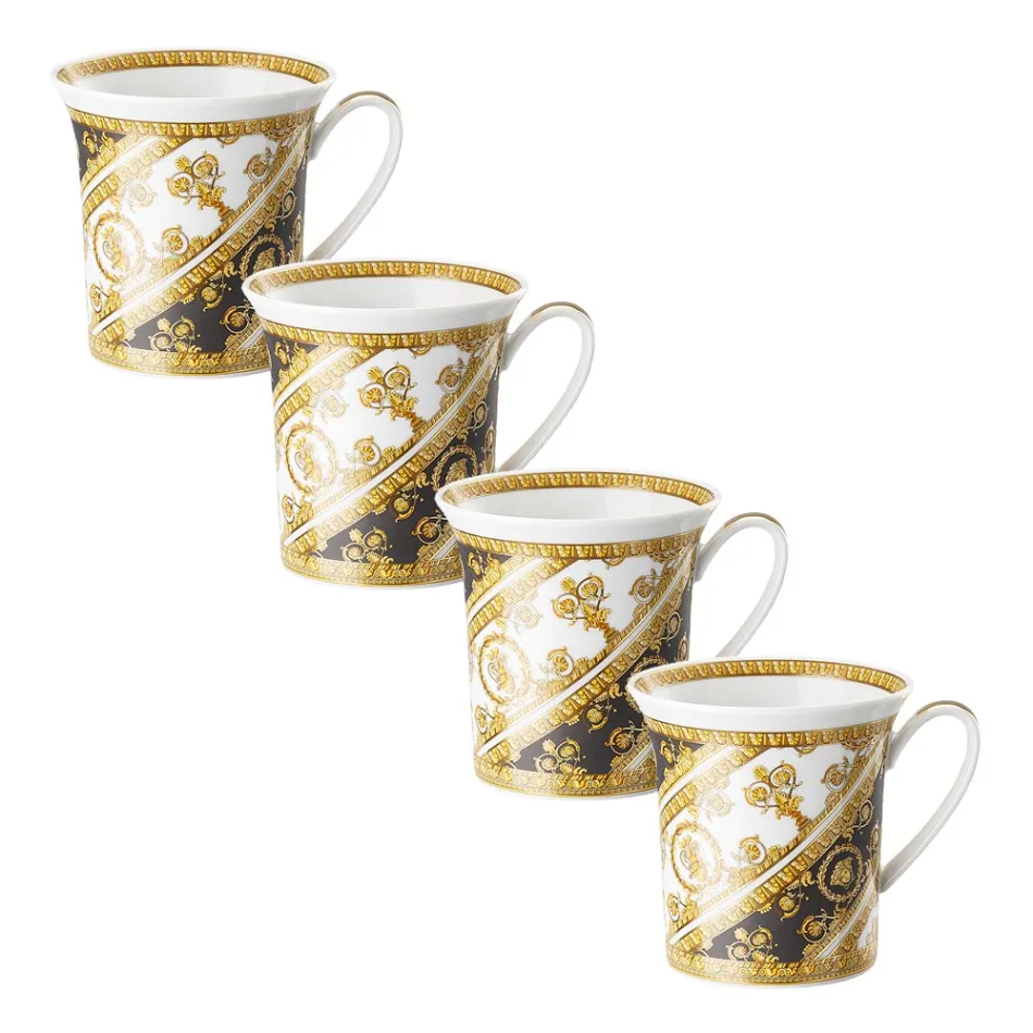 Rosenthal Versace I Love Baroque 4 glas med porcelænshåndtag - barok Viadurini