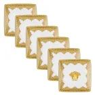 Rosenthal Versace I Love Baroque 6 flade firkantede porcelænsskåle - barok Viadurini