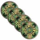 Rosenthal Versace Jungle Animalier 4 Middagstallerkener Diameter 17 cm - Animalier Viadurini