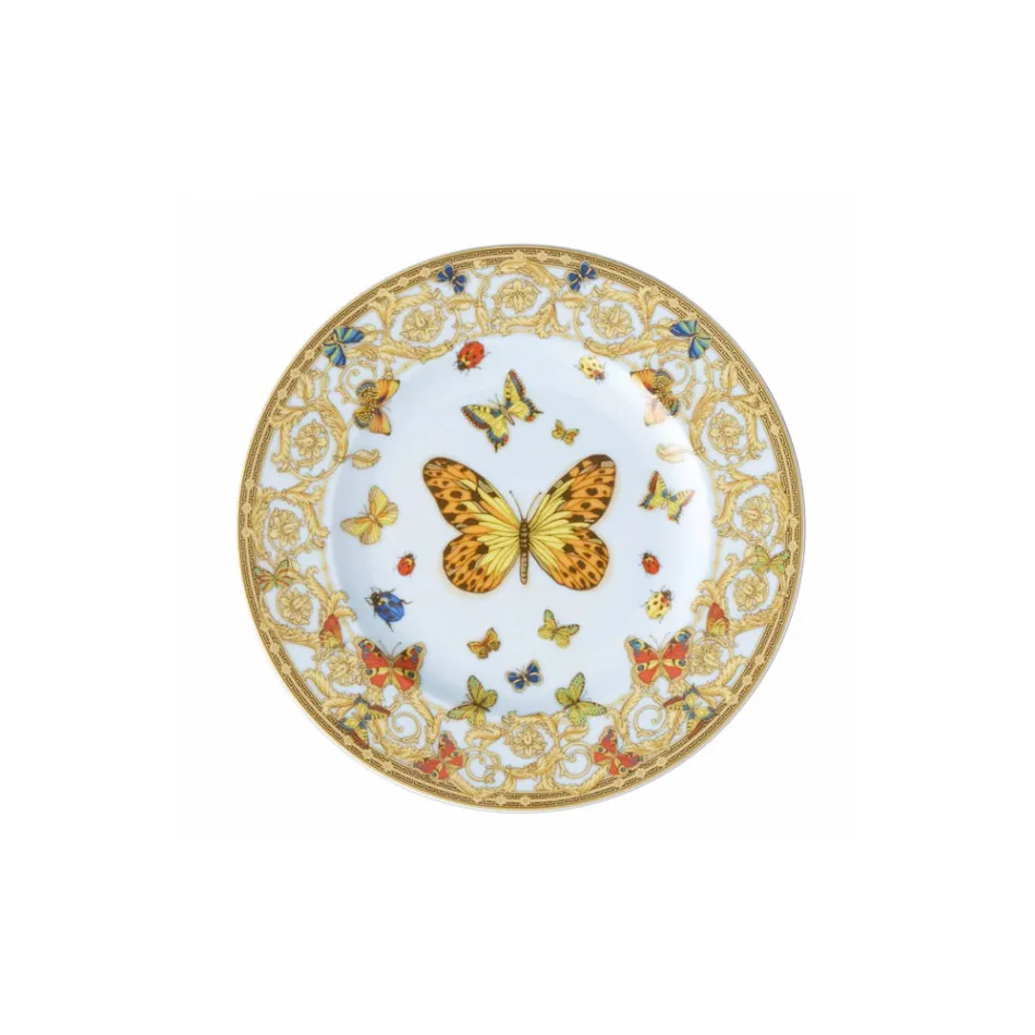 Rosenthal Versace Le Jardin 4 middagstallerkener Diameter 18 cm i porcelæn - Jardin Viadurini