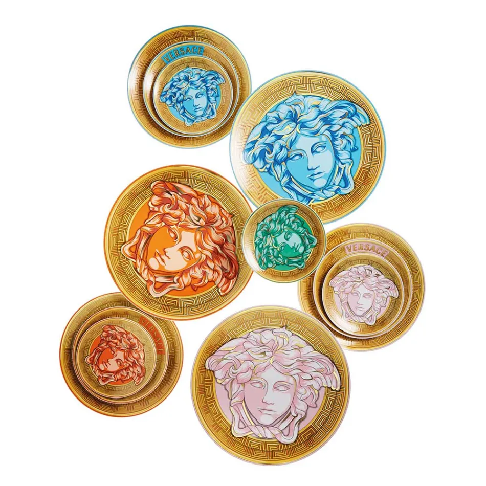 Rosenthal Versace Medusa Amplified Place Card Plade Diameter 33 cm - Medusaamplifield Viadurini