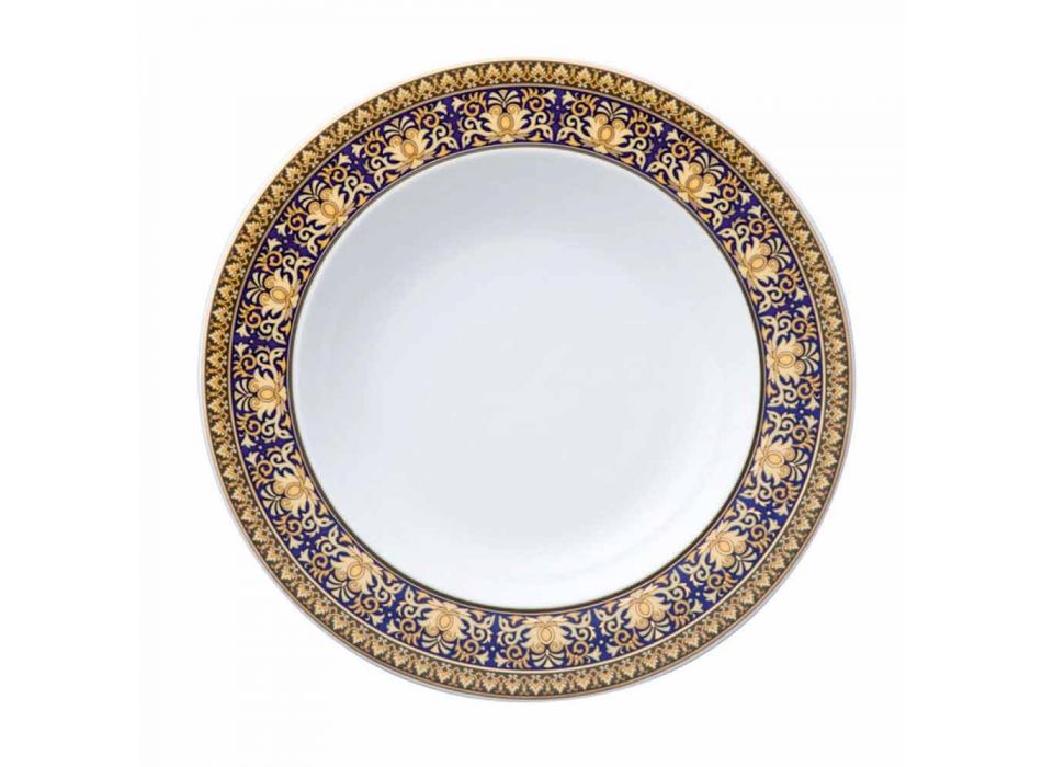 Rosenthal Versace Medusa Blue Plate moderne design porcelæn bund Viadurini