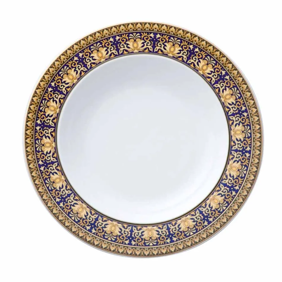 Rosenthal Versace Medusa Blue Plate moderne design porcelæn bund Viadurini