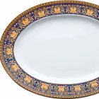 Rosenthal Versace Medusa blå oval design porcelæn fad Viadurini
