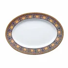 Rosenthal Versace Medusa blå oval design porcelæn fad Viadurini