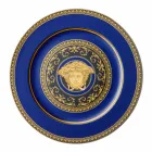 Rosenthal Versace Medusa Blue Plate porcelæn design pladsholder Viadurini