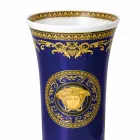 Rosenthal Versace Medusa Blå Vase af moderne design porcelæn 26cm Viadurini