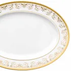 Rosenthal Versace Medusa Gala Gold 34cm porcelæn oval plade design Viadurini