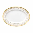 Rosenthal Versace Medusa Gala Gold 34cm porcelæn oval plade design Viadurini