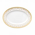 Rosenthal Versace Medusa Gala Gold 34cm porcelæn oval plade design