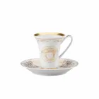 Rosenthal Versace Medusa Gala Gold sæt 6PZ porcelæn espressokopper Viadurini