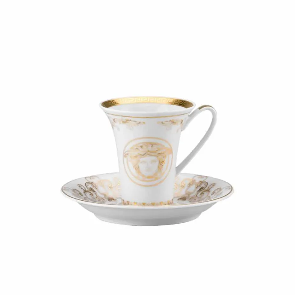 Rosenthal Versace Medusa Gala Gold sæt 6PZ porcelæn espressokopper Viadurini