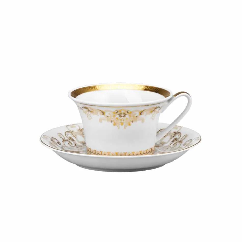 Rosenthal Versace Medusa Gala Gold sæt porcelæn te kopper 6 pzz Viadurini