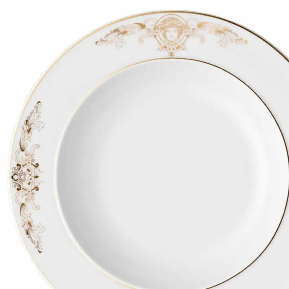 Rosenthal Versace Medusa Gala fad bund 22cm porcelæn design Viadurini