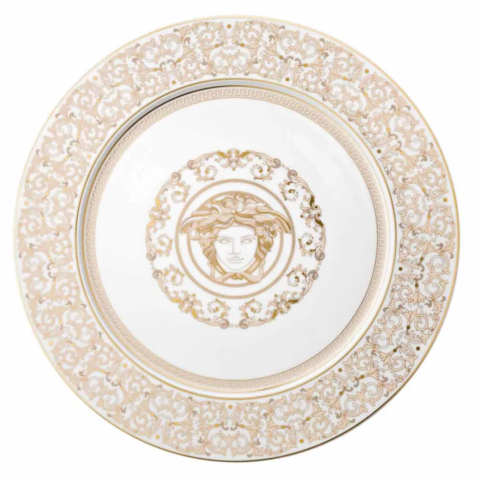 Rosenthal Versace Medusa Gala fad pladsholder 33cm porcelæn Viadurini