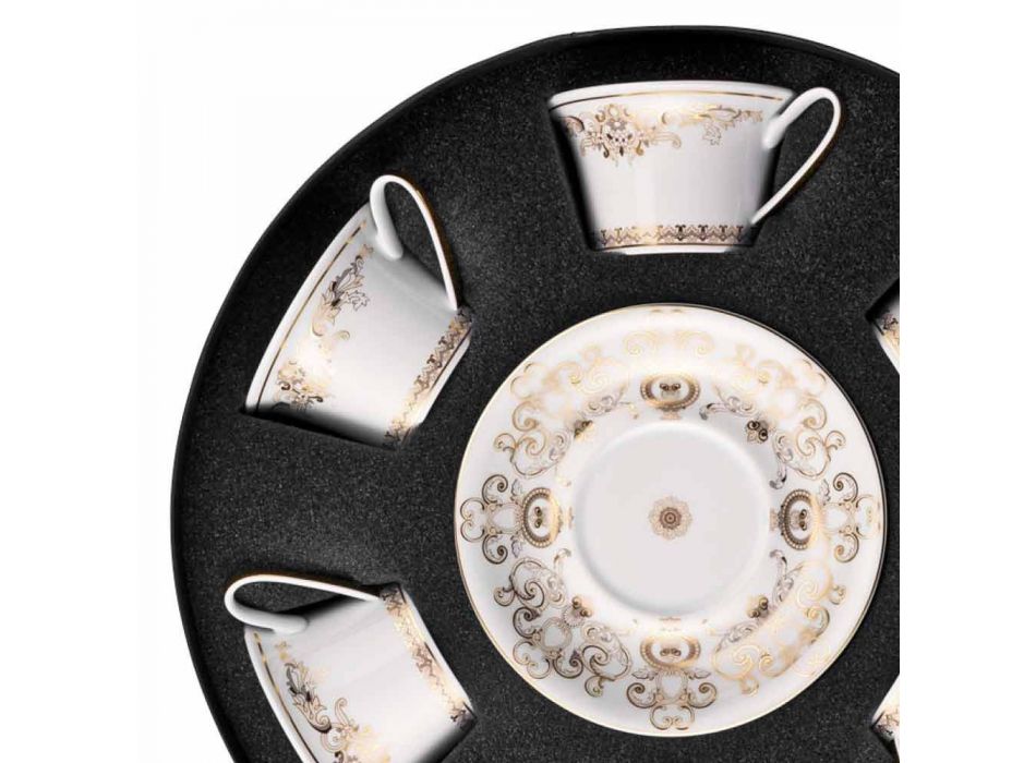 Rosenthal Versace Medusa Gala Cups porcelæn te 6 stykker Viadurini