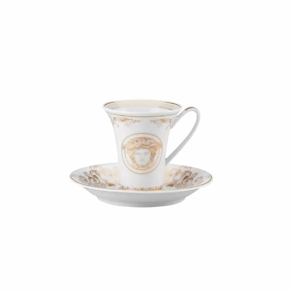 Rosenthal Versace Medusa Gala September 6 espressokopper porcelæn stykker Viadurini