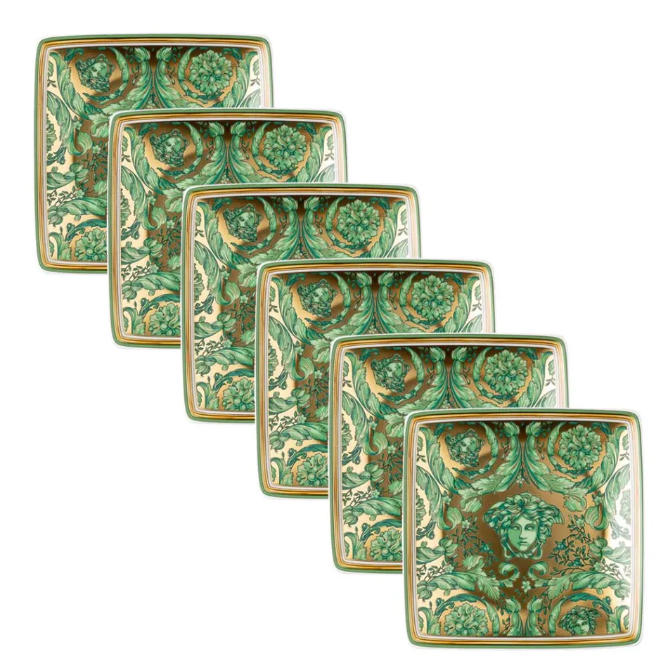 Rosenthal Versace Medusa Garland 6 Flat Square Cups - Jul Viadurini