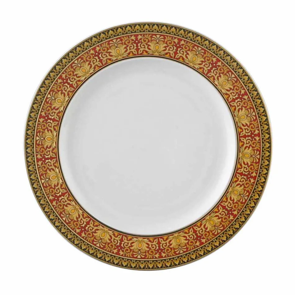 Rosenthal Versace Medusa Red Plate 22 cm porcelæn Viadurini