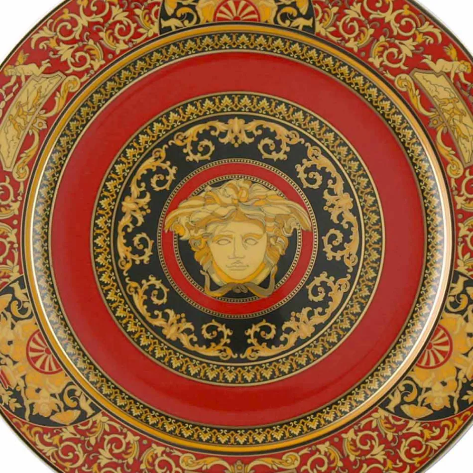 Rosenthal Versace Medusa Red Plate pladsholder 30cm porcelæn Viadurini